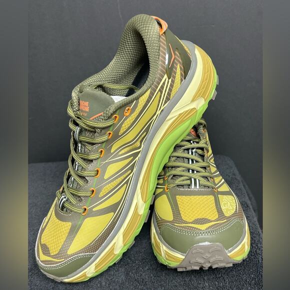 Hoka One One Mafate Speed 2 Dark Olive Shoes Men’s Sz 11 Tried On - Picture 3 of 9